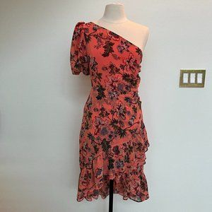 Chelsea28 Floral Print One-Shoulder High-Low Dress, Wedding Guest